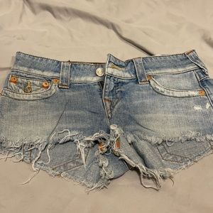 So cute! Super short True Religions!